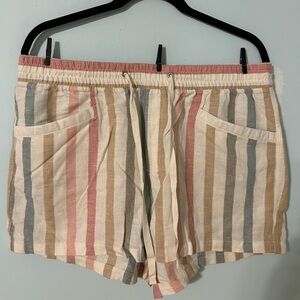 These are GAP Pastel Rainbow Shorts, with a Draw String!
